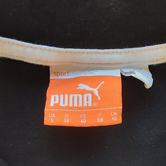 Women's PUMA Golf Polo - Black with Embroidered Orange Paw - Size Small - EUC - Picture 4 of 4